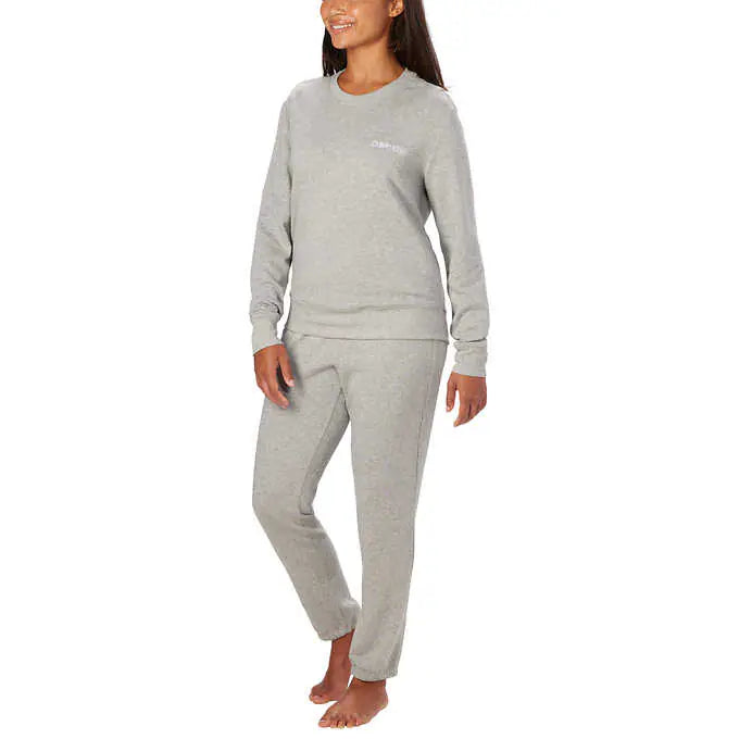 Calvin Klein Ladies' Crew Neck and Jogger Set, Gray